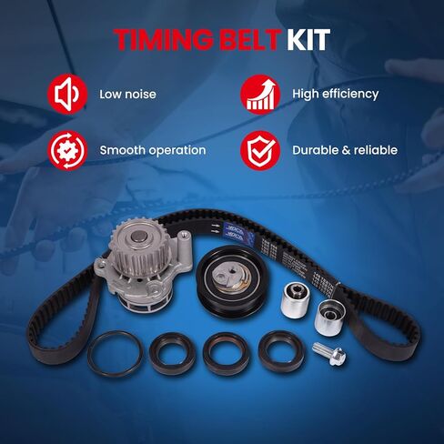 MOCA Timing Belt Kit Water Pump Compatible with 2007-2010 for Volkswagen Eos 2.0L, 2009-2015 for Audi TT Quattro 2.0L, 2006-2008 for Volkswagen Passat 2.0L, 2005-2009 for Audi A4 2.0L in Saudi Arabia