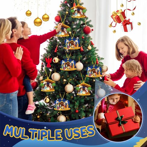 Tenceur 48 Set Christmas Nativity Scene Stickers for Kids Make a Nativity Scene Stickers Jesus Crafts DIY Set Gifts for Religious Xmas Christian Sunday School Game Birthday Party Supplies (Classic) in Saudi Arabia