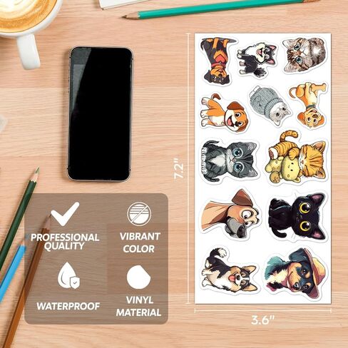 مجموعة ملصقات بطريق لطيفة مكونة من 108 قطع من الفينيل مقاومة للماء للأطفال والمراهقين وزجاجات مياه لسكرابوكينغ ومذكرات الكمبيوتر المحمول واللوازم المدرسية الإبداعية والمرح والدراجة والهاتف in Kuwait