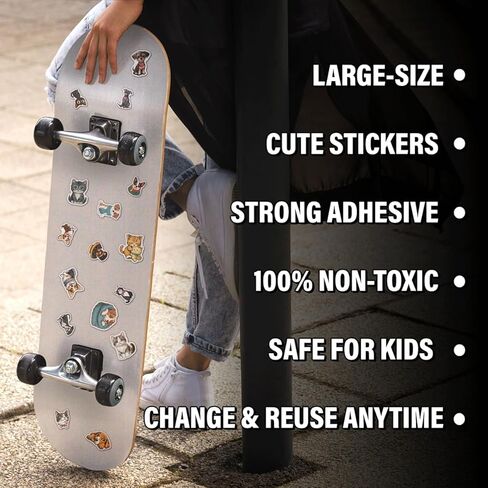 مجموعة ملصقات بطريق لطيفة مكونة من 108 قطع من الفينيل مقاومة للماء للأطفال والمراهقين وزجاجات مياه لسكرابوكينغ ومذكرات الكمبيوتر المحمول واللوازم المدرسية الإبداعية والمرح والدراجة والهاتف in Kuwait