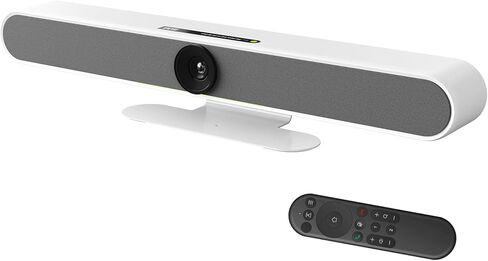 نظام كاميرا غرفة اجتماعات الفيديو والصوت IPEVO VC-B4K UHD 4K، شريط فيديو الكل في واحد، كشف الصوت والتأطير التلقائي، 6 ميكروفون MEMS/20 واط (2x10 واط) مكبرات صوت/120 درجة FOV، هاتف ذكي/كمبيوتر محمول/كمبيوتر لوحي - أسود in Kuwait