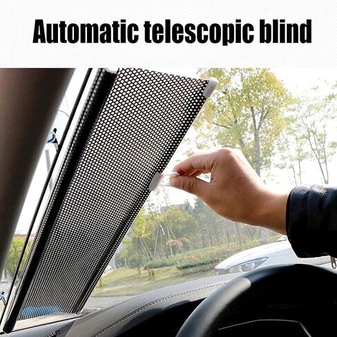 Car Automatic Retractable Sunshade Car Windshield Sun Block Visor Shade Curtain Sun, Integrated Automatic Retractable Sunshade for Car Blackout Curtain in Saudi Arabia