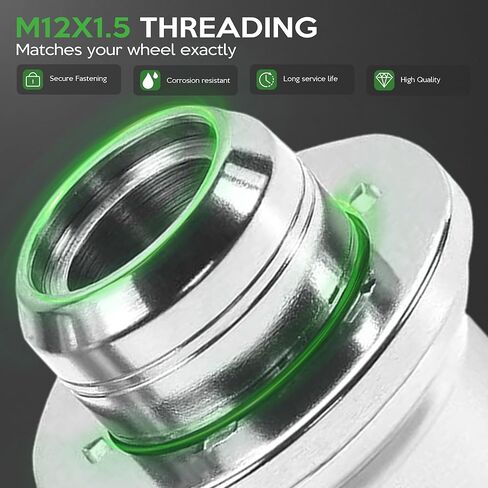 Wheel Lock Lug Nuts Set M12 x 1.5 Compatible with Toyota Camry Tacoma Corolla Highlander Avalon C-HR RAV4 Sienna Venza Celica Prius Matrix CHR Mirai Replace# 00276-00900 in Saudi Arabia