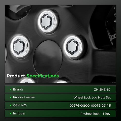 Wheel Lock Lug Nuts Set M12 x 1.5 Compatible with Toyota Camry Tacoma Corolla Highlander Avalon C-HR RAV4 Sienna Venza Celica Prius Matrix CHR Mirai Replace# 00276-00900 in Saudi Arabia