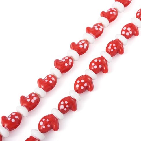 Beadthoven 20 قطعة من الخرز الزجاجي المصنوع يدويًا على شكل قرع الهالوين، خرز يقطين برتقالي صغير مصنوع يدويًا، خرز زجاجي مورانو مصنوع يدويًا لصنع المجوهرات، قلادة السوار، مشغولات يدوية الصنع in Saudi Arabia