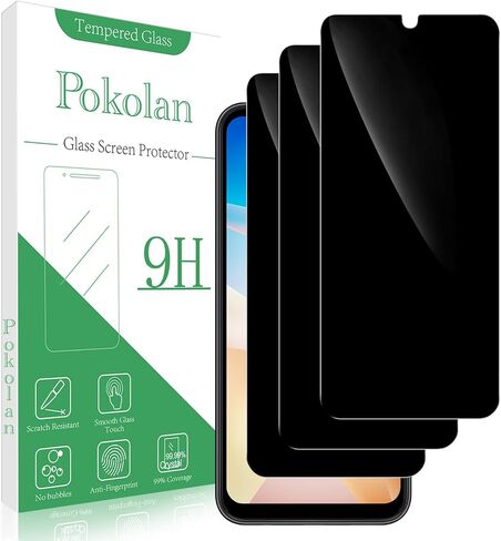 واقي شاشة Pokolan [3-Pack] لهاتف Samsung Galaxy A13 5G من الزجاج المقسى، صلابة 9H، خالي من الفقاعات، سهل التركيب، صديق للحافظة in Kuwait