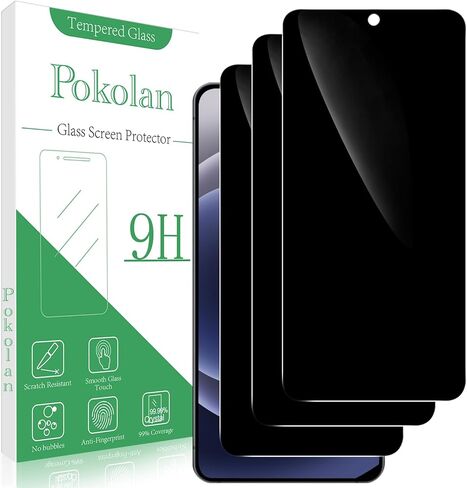 واقي شاشة Pokolan [3-Pack] لهاتف Samsung Galaxy A13 5G من الزجاج المقسى، صلابة 9H، خالي من الفقاعات، سهل التركيب، صديق للحافظة in Kuwait