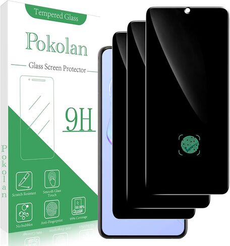 واقي شاشة Pokolan [3-Pack] لهاتف Samsung Galaxy A13 5G من الزجاج المقسى، صلابة 9H، خالي من الفقاعات، سهل التركيب، صديق للحافظة in Kuwait