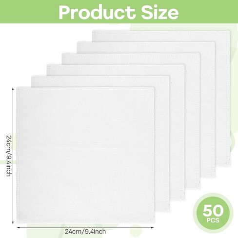 100Pcs 9.45 x 9.45 Fabric Squares White Cotton Fabric Precut Quilt Squares Solid Colors Fabric Bundles White Fabric for DIY Sewing Craft Tie-dye Patchwork in Saudi Arabia