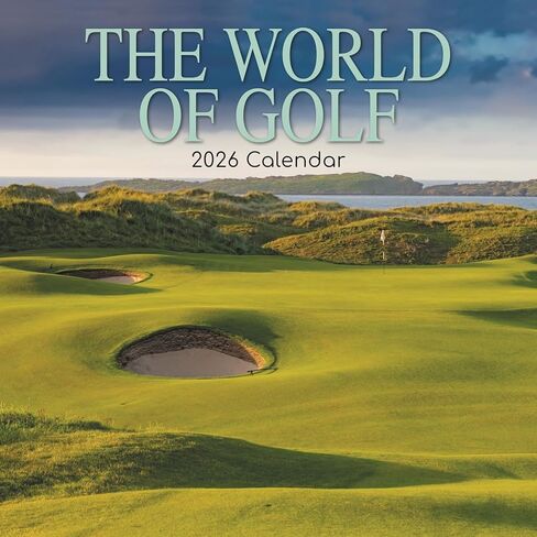 The Gifted Stationery Square Wall Calendar - Golf Scenes & 2026 Planner - Calendar with Stickers & 180 Labels - Easy Hanging & 2026 Wall Planner - 16-Month (Sep 2025-Dec 2026), 12 x 12 in in Saudi Arabia