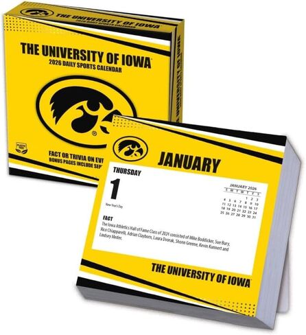 Iowa Hawkeyes 2026 Box Calendar (26998053009) in Saudi Arabia