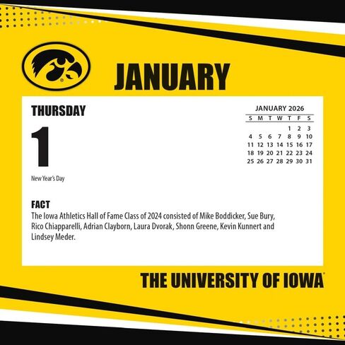 Iowa Hawkeyes 2026 Box Calendar (26998053009) in Saudi Arabia