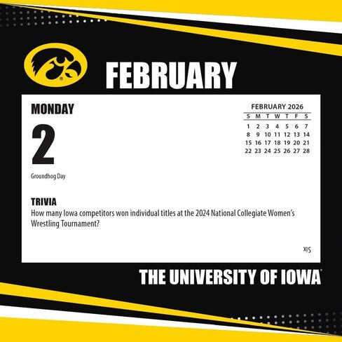Iowa Hawkeyes 2026 Box Calendar (26998053009) in Saudi Arabia