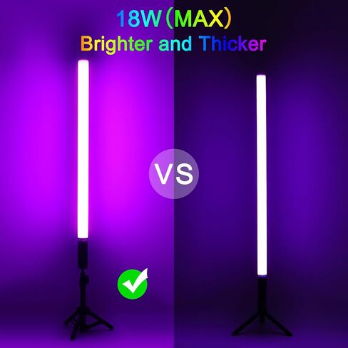 4Pack RGB Tube Light Bar(4FT) with Light Stand, Battery Powered LED Video Light Wand Stick for DJ Lighting, Dance Club and Photography Lighting in Kuwait