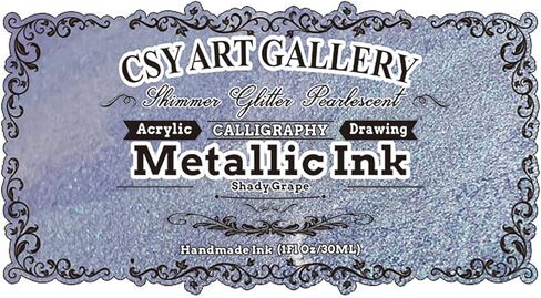 CSY Art Gallery رسم حبر أكريليك معدني عالي التدفق وحروف طلاء أكريليك احترافي للرسم والتلطيخ والتقطير والصب والخط وغسل الألوان (أزرق جليدي) in Kuwait