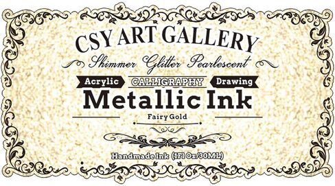CSY Art Gallery رسم حبر أكريليك معدني عالي التدفق وحروف طلاء أكريليك احترافي للرسم والتلطيخ والتقطير والصب والخط وغسل الألوان (أزرق جليدي) in Kuwait