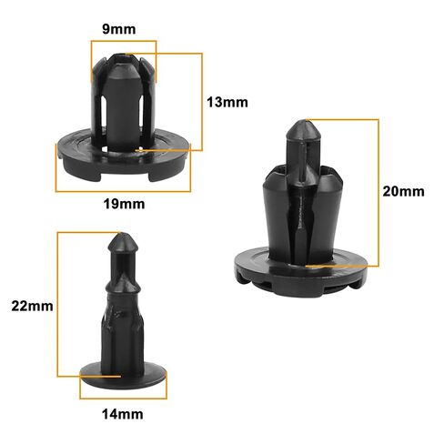 50pcs 9mm Hole Plastic Push Retainers Bumper Clips Fasteners Rivets Clips MR200300 for Honda in Saudi Arabia