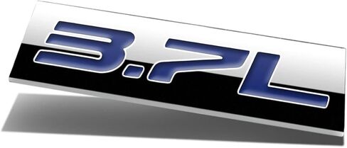 شعار معدني مطلي بالكروم من Auto Dynasty شارة سعة 3.7 لتر (حرف أحمر) in Kuwait