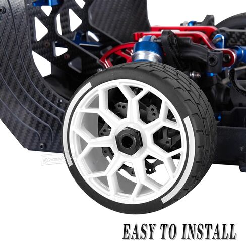 عجلات وإطارات RC لـ 1/8 Typhon 6S BLX، 1/7 Infraction 6S BLX، بلا حدود، عجلات RC وإطارات RC إطارات ناعمة لإطارات الشاحنات وإطارات الطرق السريعة، أبيض in Saudi Arabia