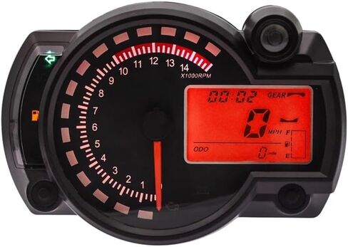 عداد سرعة الدراجة النارية مقياس رقمي عالمي مقياس سرعة الدوران للدراجات النارية عداد المسافات 0 ~ 299 كم/ساعة دراجة نارية موتو لوحة القيادة دراجة نارية عداد سرعة الدوران الرقمي in Kuwait