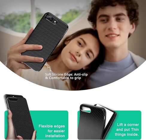 حافظة ONES رفيعة للغاية لهاتف iPhone Xs Max · نسيج من ألياف الكربون [منع بصمات الأصابع] [حماية الكاميرا والشاشة] [امتصاص الصدمات] [غير قابل للانزلاق] · غطاء خفيف الوزن أسود in Kuwait