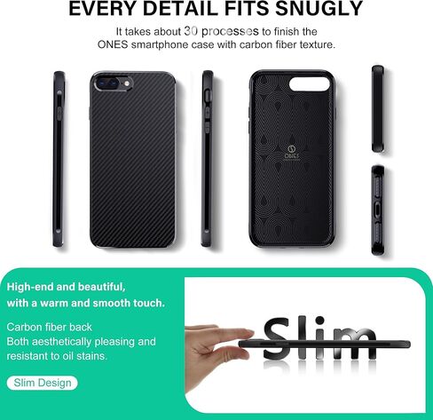 حافظة ONES رفيعة للغاية لهاتف iPhone Xs Max · نسيج من ألياف الكربون [منع بصمات الأصابع] [حماية الكاميرا والشاشة] [امتصاص الصدمات] [غير قابل للانزلاق] · غطاء خفيف الوزن أسود in Kuwait