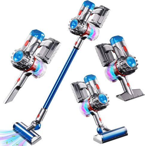 مكنسة كهربائية للأطفال تعمل حقًا، مكنسة لعب للأطفال الصغار 3، مجموعة تنظيف لاسلكية لفراغ الأطفال، تنظيف المنزل والبنات والأولاد in Kuwait