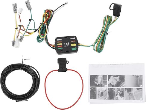 سرج أسلاك المقطورة Dasbecan 56106 متوافق مع 2011-2014 Toyota Sienna & 2011-2020 Sienna SE 4-Pin Connector Towing Wiring Kit in Saudi Arabia