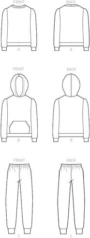 McCall's M8250A Children's Kangaroo Pocket Hoodie and Pants Sewing Pattern Packet, Design Code M8250, Sizes 3-4-5-6-7-8 in Saudi Arabia