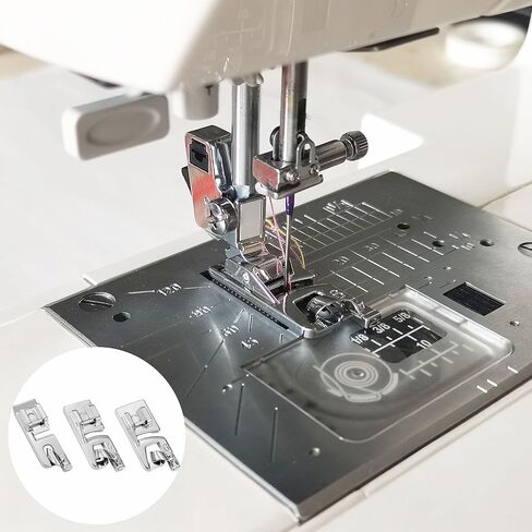 Narrow Rolled Hem Sewing Machine Presser Foot Set Suitable for Household Multi-Function Sewing Machines 3 mm, 4 mm and 6 mm in Saudi Arabia