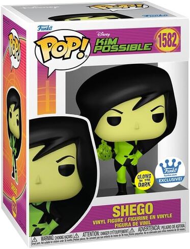 Funko Pop! Disney Kim Possible Shego Glow-in-The-Dark Vinyl Figure, 3.85 inches, Shop Exclusive #1582 in Saudi Arabia