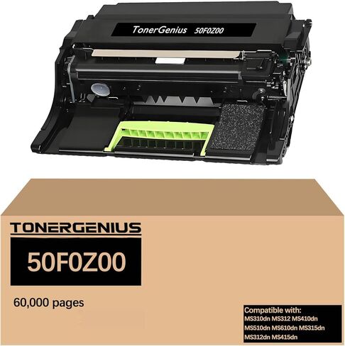 وحدة التصوير 50F0Z00 لوحدة الطبل MS310 المتوافقة مع وحدة التصوير Lexmark MS310dn MS312 MS410dn MS510dn MS610dn MS312dn MS315dn MS415dn، حزمة واحدة in Kuwait