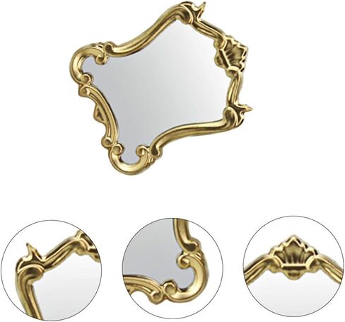 Garneck Miniature Dollhouse Mirror Mini Retro Home Mirror Miniature Decoration for Elegant and Realistic Design Home Decor for Crafts DIY Projects in Saudi Arabia
