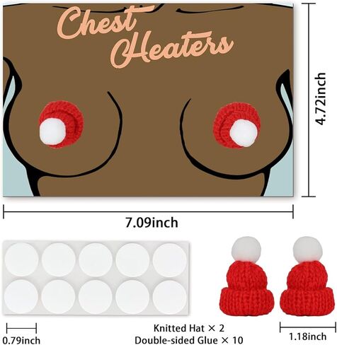 FreeNFond Funny Gag Gifts for Women, Knit Christmas Hat Winter Warmers for Hooters, White Elephant Gift Exchange Secret Santa Stocking Stuffer in Kuwait