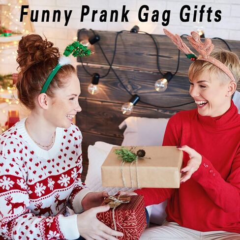 FreeNFond Funny Gag Gifts for Women, Knit Christmas Hat Winter Warmers for Hooters, White Elephant Gift Exchange Secret Santa Stocking Stuffer in Kuwait