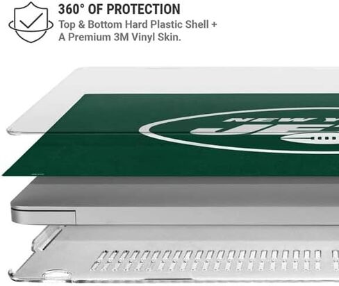 Skinit Case + Skin Compatible with MacBook Air 13in M1 (2021) - Officially Licensed NFL New York Jets Distressed Design in Saudi Arabia