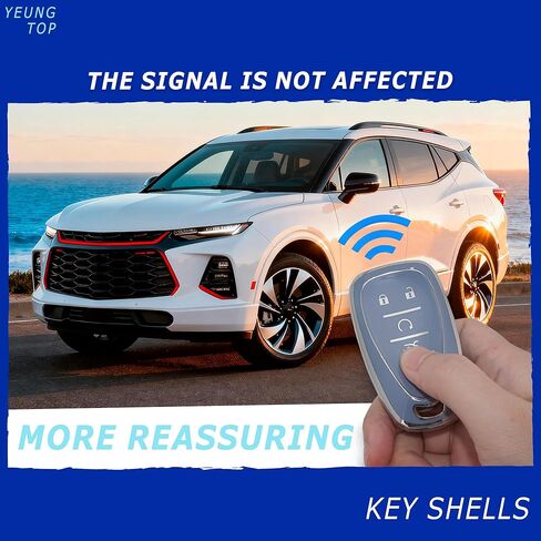 لغطاء مفتاح سيارة تشيفي أغطية مفاتيح من مادة TPU لمفاتيح السيارة مناسبة لـ Equinox Malibu Blazer Camaro Cruze Malibu Limited Sonic Spark Traverse Trax Volt White 4 أزرار غطاء مفتاح فوب لسيارة Chevy in Kuwait