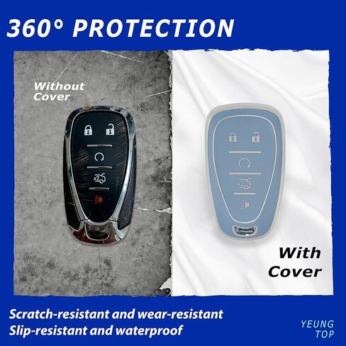 لغطاء مفتاح سيارة تشيفي أغطية مفاتيح من مادة TPU لمفاتيح السيارة مناسبة لـ Equinox Malibu Blazer Camaro Cruze Malibu Limited Sonic Spark Traverse Trax Volt White 4 أزرار غطاء مفتاح فوب لسيارة Chevy in Kuwait
