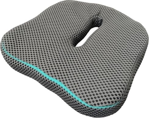 Cut-Out Seat Cushion – TPU Pressure Relief Pad with Center Hole for Tailbone & Hip Support, Breathable & Washable for Office, Car, Wheelchair Use (Gray) in Saudi Arabia