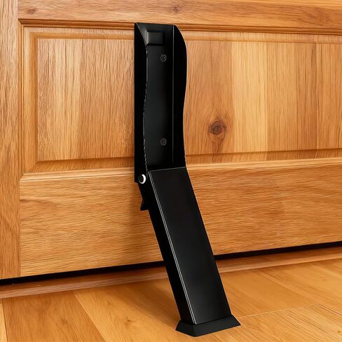 Foldable Kickdown Door Stopper Heavy Duty Tall Door Stop Kick Down Holder for Bottom of Door, Wall Protector for Gaps Under 10cm, No Bending Operation, Black (1 Pack) in Saudi Arabia