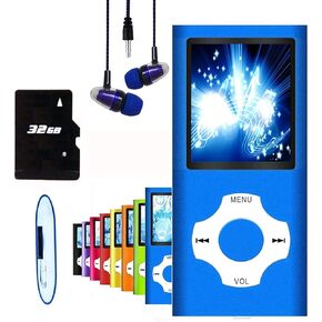 MP3 Player / MP4 Player, Hotechs MP3 Music Player with 32GB Memory SD Card Slim Classic Digital LCD 1.82'' Screen Mini USB Port with FM Radio, Voice Record in Kuwait