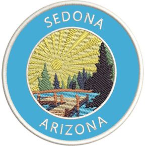Lake Dock - Sedona - Arizona 3.5" Embroidery DIY Iron or Sew-on Decorative Patches Vacation Adventure Theme Novelty Applique in Saudi Arabia