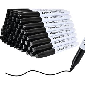 أقلام تحديد دائمة، أسود، أزرق، أحمر، 15 عبوة، نقطة دقيقة، مجموعة ألوان متنوعة، تعمل على الخشب والبلاستيك والمعادن وأكثر من ذلك، للبالغين، الفنان، المعلم، الأطفال in Kuwait