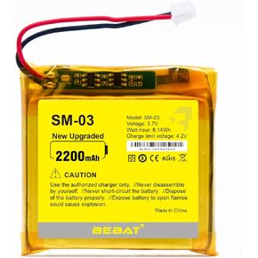 1000mAh SM-03 Replacement Battery for Sony WH-1000XM3/WH-1000XM4/WH-XB900N/WH-H910N/WH-CH710N Bluetooth Wireless Noise canceling Stereo Headset SM-03 SP 624038 in Kuwait