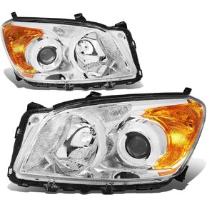 مجموعة المصابيح الأمامية من نوع Auto Dynasty متوافقة مع 2009 2010 2011 2012 RAV4، استبدال المصابيح الأمامية لجهاز العرض طراز OE، جانب السائق والراكب، غطاء أسود زاوية شفافة in Kuwait