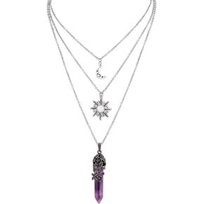 Sacina Gothic Crescent Moon Choker Necklace, Moon Sun Star Choker Necklace, Goth Necklace, Gothic Necklace, Halloween Christmas New Year Jewelry Gift for Women in Kuwait