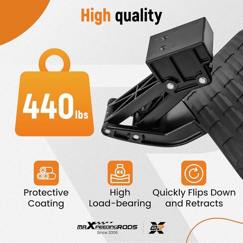 maxpeedingrods شاحنة السرير الخلفي خطوة الباب الخلفي خطوة السرير متوافقة مع Ford F150 2021 2022 2023 قابل للسحب استبدال 75328-01A 7532801A in Kuwait