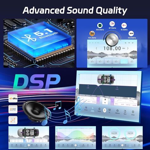 [2+32G] Android 13 Car Radio for Jeep Compass Patriot 2010 2011 2012 2013 2014 2015 2016, 10.1 inch Touchscreen Bluetooth Stereo with Apple Carplay and Android Auto+AHD Backup Camera/Mic/DSP Audio in Kuwait