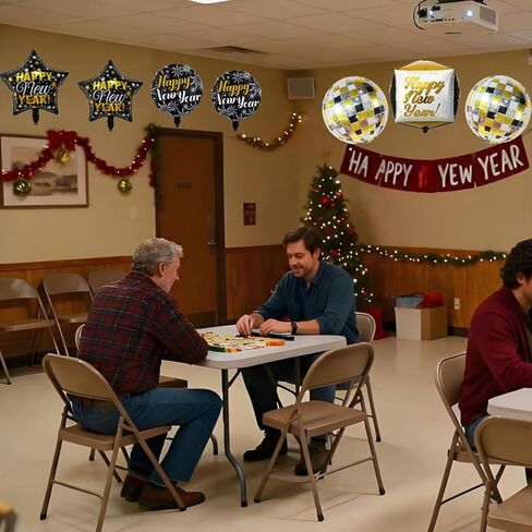 7 قطع بالونات السنة الجديدة 22 بوصة بالونات السنة الجديدة 18 بوصة بالون سنة جديدة سعيدة لديكورات السنة الجديدة 2026 in Kuwait