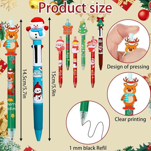 16 Pcs New Year Gift Mini Notepads with Pens Set, North Pole Spiral Memo Pads and Ballpoint Pens, Official Santa Delivery Xmas Notebooks for Kids Holiday Classroom Party Favors Christmas Gifts in Saudi Arabia